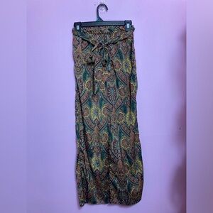 See You Monday Printed Flare Pants Large